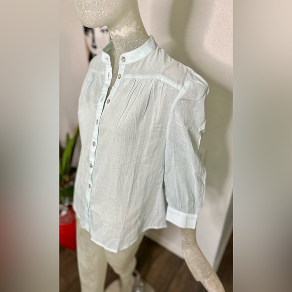 Joe’s Women’s Aurora Blue Sheer Button Up Long Sleeve Top. Size Small. NWT!!! - Picture 10 of 16